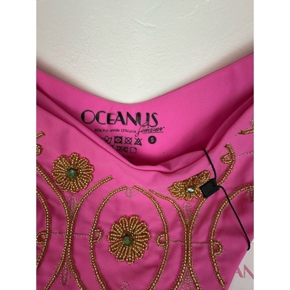 NWT Oceanus Isadora Low RIse Embellished bikini bottom SMALL - Picture 3 of 3